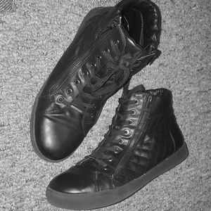 Steve Madden Women's Caffine High Top Quilted Snea